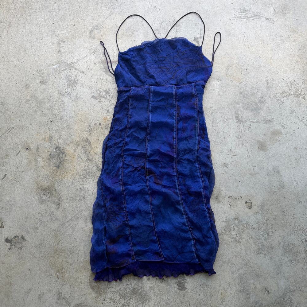 Vintage Y2K Catherine Malandrino 100% Silk Fairycore Dress
